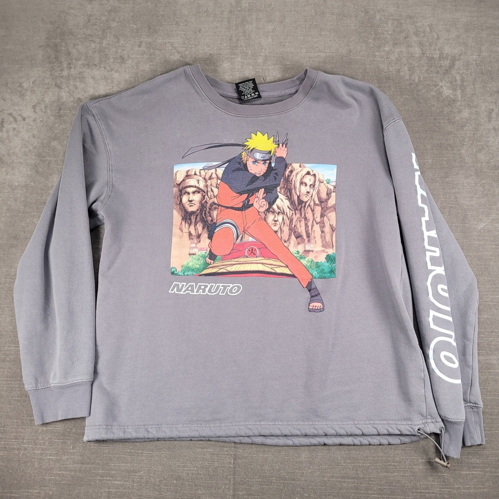 BoxLunch Naruto Shippuden Anime Graphic‎ Print Crewneck Sweatshirt Large